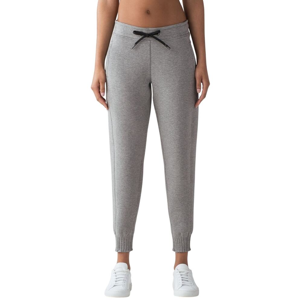 Lululemon Heathered Medium Grey Black NTS Jogger Size 6